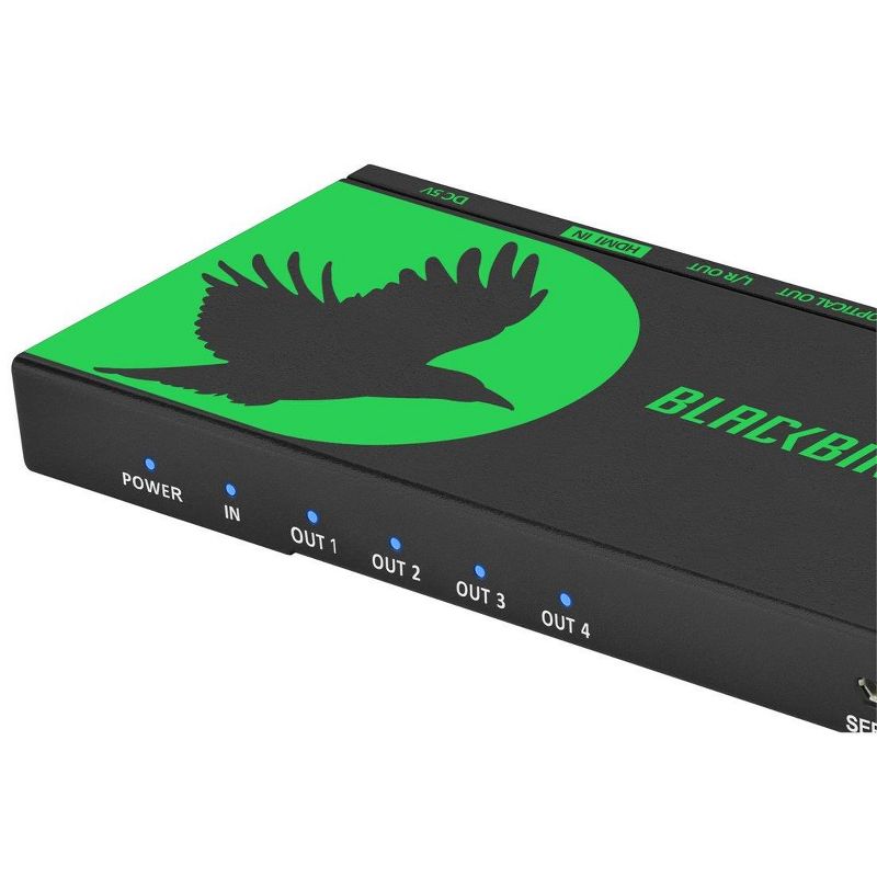 Monoprice Blackbird 4K 1x4 HDMI Splitter, Supports HDMI 2.0, HDCP 2.2, 4K@60Hz, YCbCr 4:4:4, Featuring 4K to 1080p Downscaling, 2 of 7