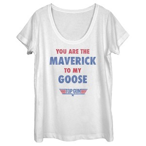 Women's Top Gun You Are the Maverick to My Goose Scoop Neck - 1 of 4