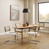 Art Leon Faux Leather Seat and Wicker Cane Back Dining Chairs, Set of 2 - 4 of 4