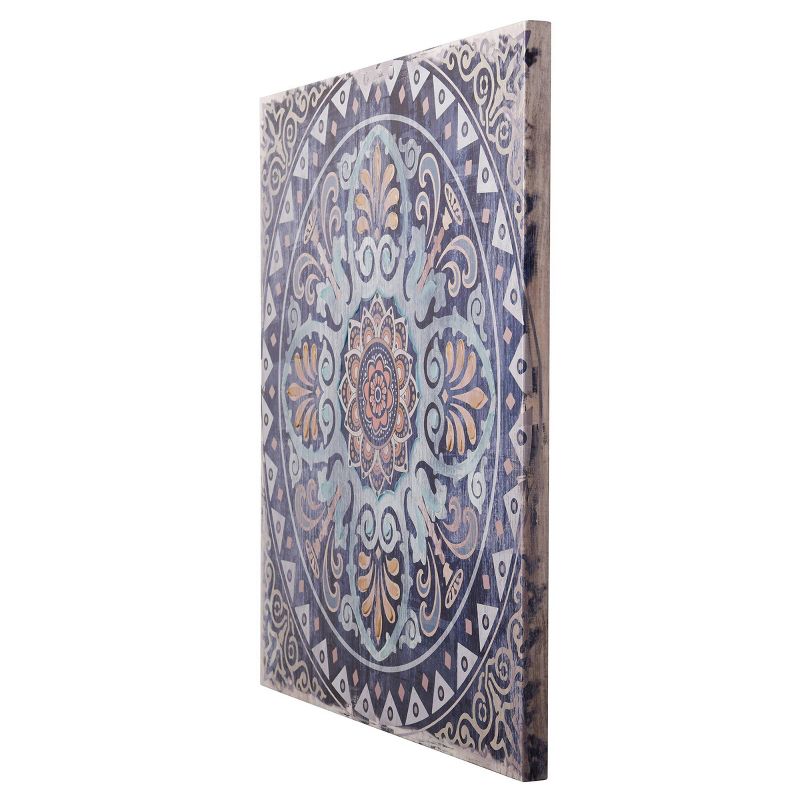 Brex Mandela Hand Painted Square Wall Canvas Blue - StyleCraft, 3 of 8