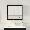 vidaXL Bathroom Mirror Cabinet Black Oak 23.6 x 6.3 x 23.6 in Engineered Wood - 4 of 4