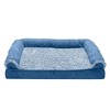 FurHaven Two-Tone Faux Fur & Suede Orthopedic Sofa Dog Bed - 2 of 3
