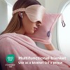 Travel Blanket Airplane Compact with Storage Bag Packable Blanket with Eye Mask Lightweight 3-in-1 Travel Essentials  Functioned as Pillow - 4 of 4