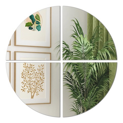 Americanflat Adhesive Mirror Tiles - Four Quarters Circular Design - Peel  And Stick Mirrors For Wall. (4pcs Set) : Target