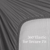 INFURNIC Bedding Sets King Premium Brushed Microfiber Bed Sheets Soft Fade and Shrinkage Resistant 4 Piece Set, Grey, 12.00"*10.00"*4.00" - 3 of 4