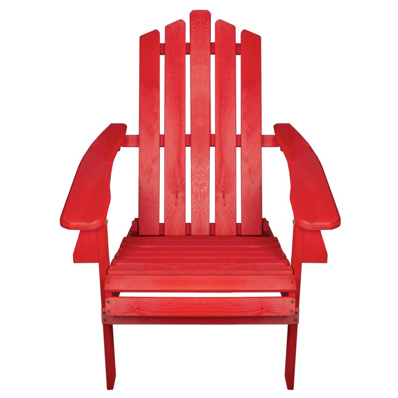 Northlight 36" Red Classic Folding Wooden Adirondack Chair, 3 of 7