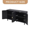 Storage Cabinet With Rattan Door,Adjustable Shelves,Buffet Cabinet - 59.06"Lx15.75"Wx31.5"H - Leovsnove - 3 of 4