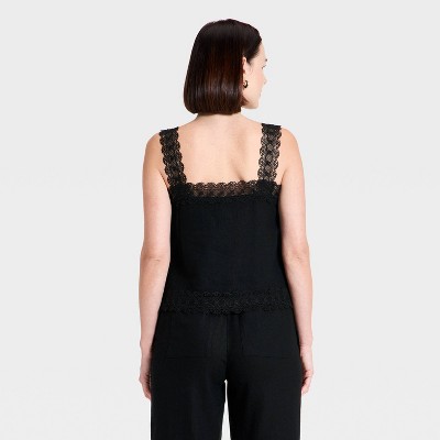 Women Lace Trim Tank Top – A New Day