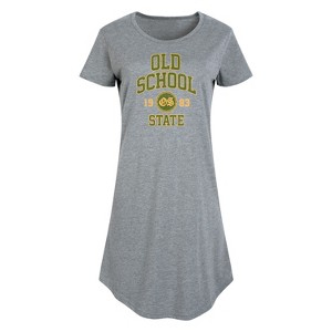 Women's - Instant Message - Old School State Graphic T-shirt Dress - 1 of 4