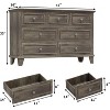 7 Drawer Dresser for Bedroom, 47"W Wooden Chest of Drawers with Metal Handles, Large Dresser TV Stand, Clothes Storage Organizer for Bedroom - 3 of 4