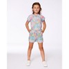 Deux par Deux Girl Printed French Terry Romper Lilac Tropical and Pink Flamingos - 2 of 4