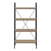 Monarch Specialties Bookshelf Bookcase 4 Tier 48InchH Office Bedroom Metal Laminate Brown Black Contemporary Modern - 4 of 4
