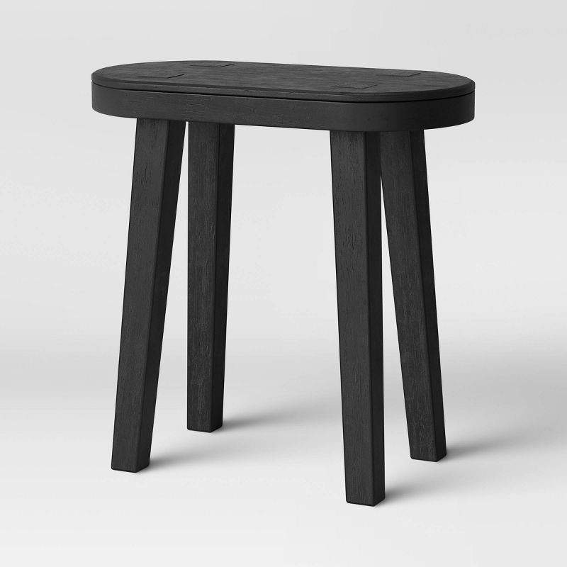 Woodland Carved Wood Accent Table - Black - Threshold&#153;, 3 of 11