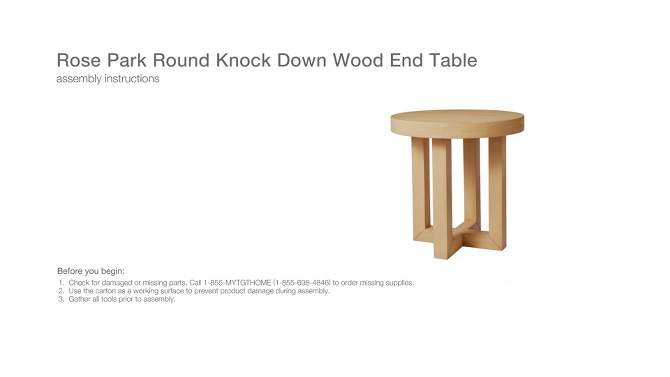 Rose Park Round Wood End Table - Threshold&#8482; designed with Studio McGee, 2 of 7, play video