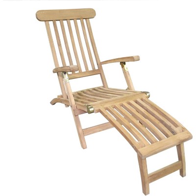 D-Art Collection Teak Classic Steamer Chair