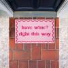 Stupell Industries Work & Wine Pink Printed Outdoor Door Floor Mat, design by Lil' Rue - 3 of 4