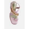 Frecklin Metal Chain Block Heel Sandals - 4 of 4