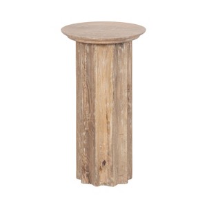 Kate and Laurel Gierson Wood Side Table, 12x12x22, Natural - 1 of 4