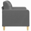 vidaXL Dark Gray 2-Seater Sofa with Polyester Fabric, Metal Frame, and Comfortable Padding - Compact Design for Modern Home Styles - 3 of 4