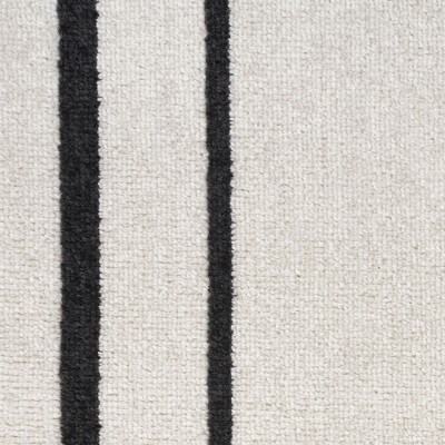 Nourison Essentials Double Bordered Ivory & Black Outdoor Rug