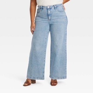 Women's High-Rise Wide Leg Jeans - Ava & Viv™ - 1 of 4