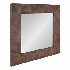 29" x 29" Okeefe Framed Decorative Wall Mirror Natural - Kate & Laurel All Things Decor: Modern Square Wood Frame, No Assembly Required - 1 of 4