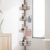 VEVOR Shower Corner Caddy Tension Pole, 56" to 114" High, Multi-Functional Shower Tension Pole with Strong Load-Bearing Tray, Black - 2 of 4