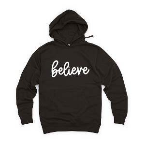 Simply Sage Market Women's Graphic Hoodie Believe Bold Cursive - 1 of 3