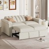 91.7" Woven Fabric 2-Seater Convertible Sofa Bed with Adjustable Backrest - 4 of 4