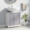 kleankin Vanity Base Cabinet, Under-Sink Bathroom Cabinet Storage with U-Shape Cut-Out and Adjustable Internal Shelf - 3 of 4