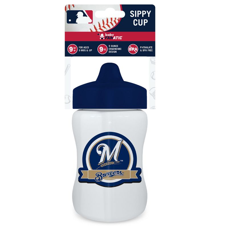 BabyFanatic Toddler and Baby Unisex 9 oz. Sippy Cup MLB Milwaukee Brewers, 3 of 5