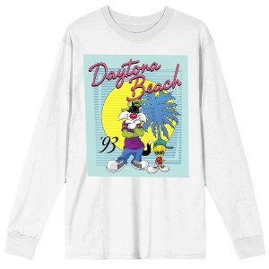 Looney Tunes Daytona Beach '93 Men's White Long Sleeve Shirt - 1 of 1