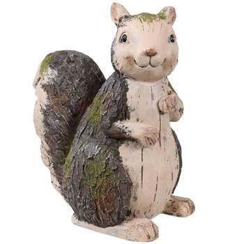 Sunnydaze Silas the Woodland Squirrel Statue - Indoor/Outdoor Decorative Figurine - 13.5"