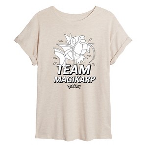 Women's - Pokémon - Team Splash Oversized Graphic T-Shirt - 1 of 4