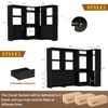 Aheaplus Set of 3 Freestanding Corner Closet System, Space-saving Closet Organizer  with Drawers and Hanging Rods - 3 of 4