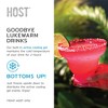 HOST FREEZE Margarita Cocktail Glasses, Frozen Cup Double Wall Plastic Margarita Glasses Drinking Set Modern Drinking Glasses 12oz Punch Pink Set of 2 - 4 of 4