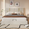KTMBDW Queen Size Lift Up Storage Bed, Modern Upholstered Headboard, Hydraulic Support, No Box Spring Needed - 2 of 4