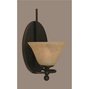 Toltec Lighting Capri 1 - Light Sconce in  Dark Granite with 7" Italian Marble Shade - 1 of 1