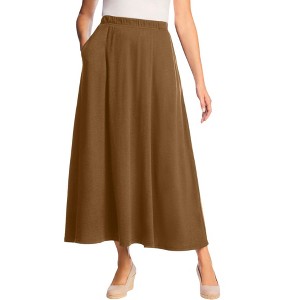 Woman Within Plus Size Petite 7-Day Maxi Skirt - 1 of 4