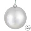 Vickerman Silver Ball Ornament - 3 of 4