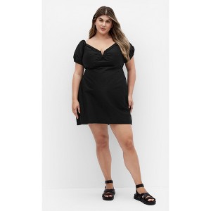 Women's Plus Size Marcie Dress - black | CITY CHIC - 1 of 4