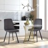 Hybition Suburban Sophistication Modern Leather Dining Chair with Metal Legs - 3 of 4