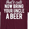 Men's - Instant Message - That's Cute Now Bring Your Uncle A Beer Short Sleeve Graphic T-Shirt - 2 of 4