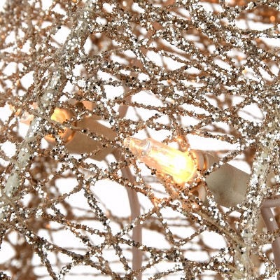 Champagne Gold Pre-Lit Fawn and Doe Holiday Figurines