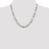 Black Bow Jewelry Men's 8.5mm Sterling Silver Flat Figaro Chain Necklace - 2 of 4