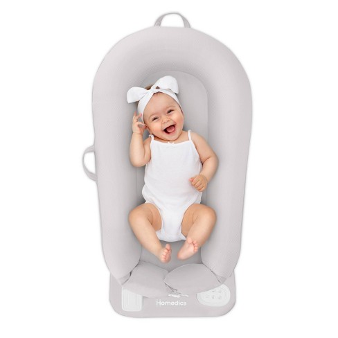 Homedics 3-in-1 Calming Baby Lounger With Soothing Vibration, Sound Machine  And Washable Cover : Target