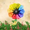 Morawski 4.0 Inch Rainbow Flower Clip-On Spring Easter Summer Clip-On Tree Ornaments - 2 of 4