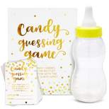 Sparkle and Bash 38 Pieces Big Baby Bottle for Shower Game, Candy Guess How Many, Gold Foil Polka Dot Confetti, for Baby Showers Party Games, 11 In