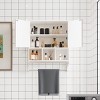 KTMBDW Bathroom Wall Cabinet, Medicine Cabinet with Open Partition and Towel Bar, Storage Cabinet with Storage Space, for Bathroom, Living Room - 3 of 4