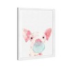 15"x21" Piglet Bubblegum Animals Framed Art Print - Wynwood Studio: Modern Wall Decor, White Frame - 2 of 4